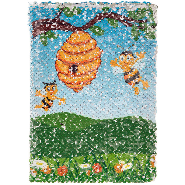 Bee Sequin Notebook
