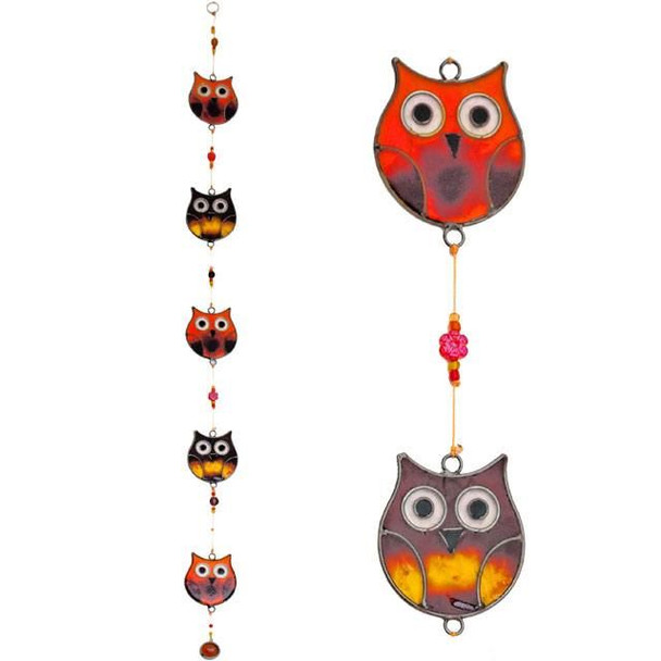 String of Owls Hanging Suncatcher