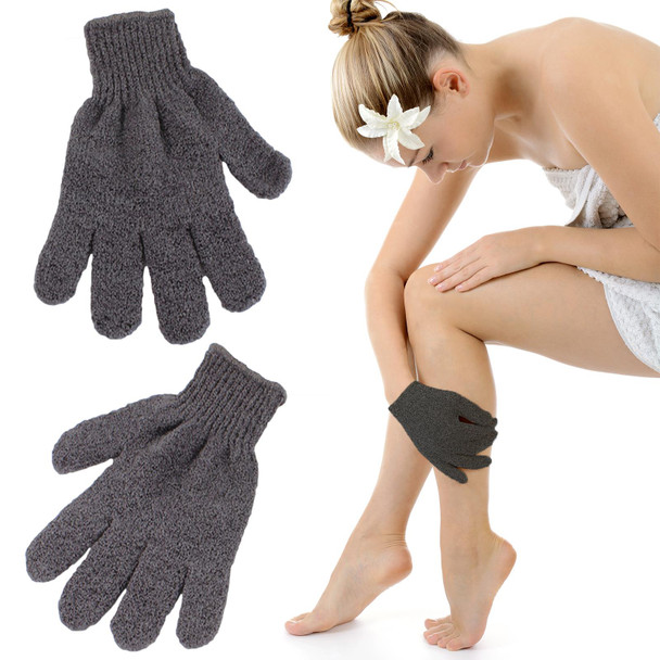 Bamboo Charcoal Exfolaiting Glove - GLAMZA-549