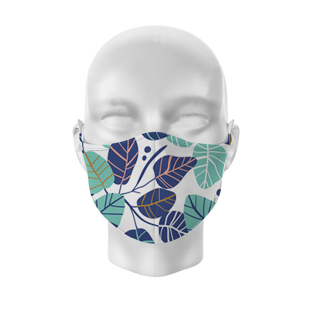 Face Mask Covering - Simple Leaves Design (Adult Size)
