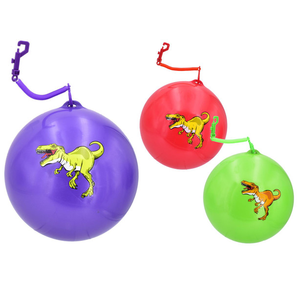 Dinosaur Ball With Keyring Assorted