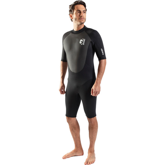 GUL Mens G-Force 3mm Back Zip Shorty Wetsuit - Black