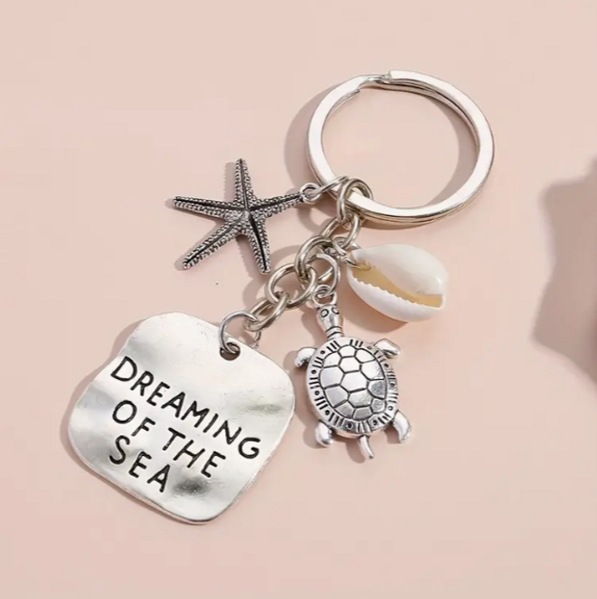 Dreaming Of The Sea Alloy Key Ring