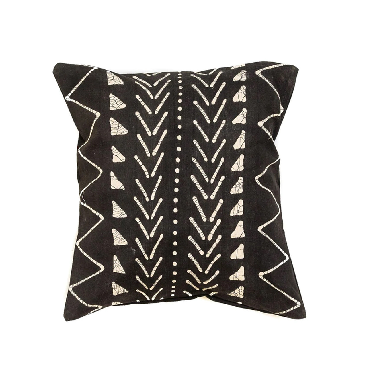 Flair 18x18 Black Throw Pillow