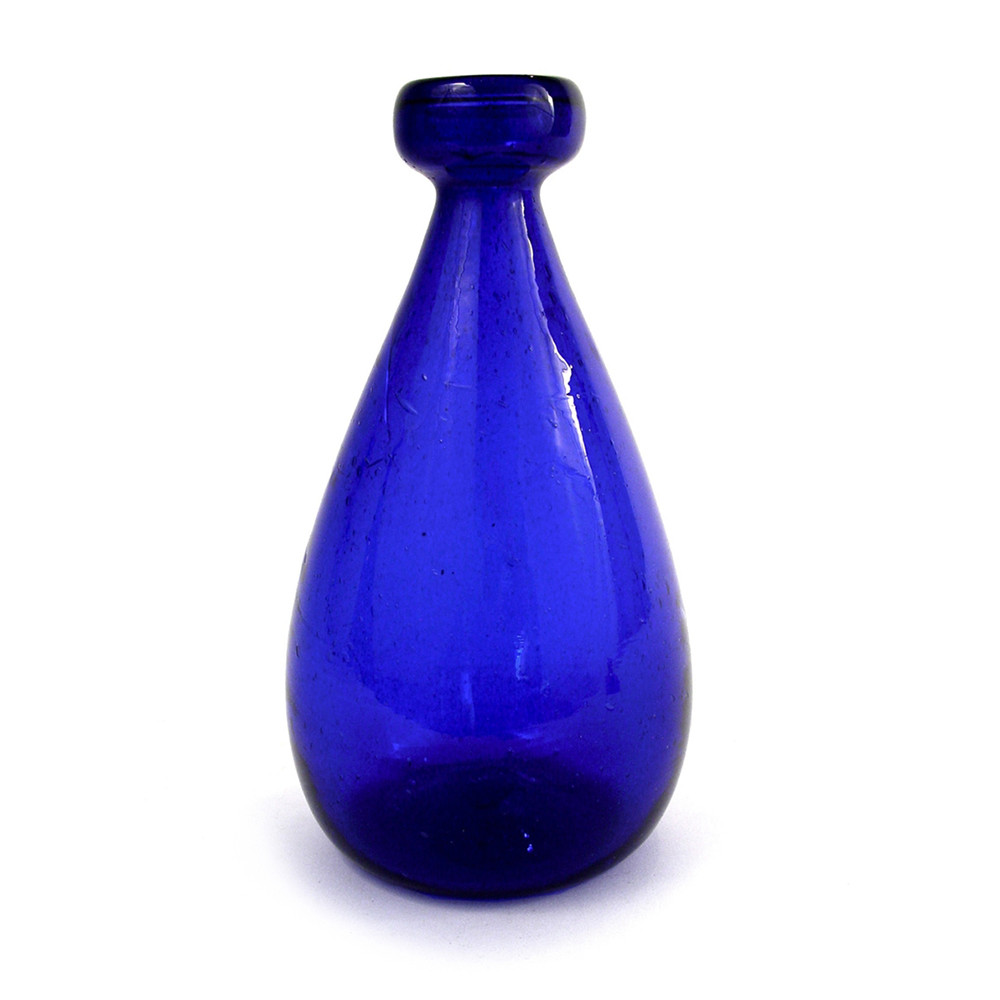 Blue Bottle Vase Recycled Glass Mbare