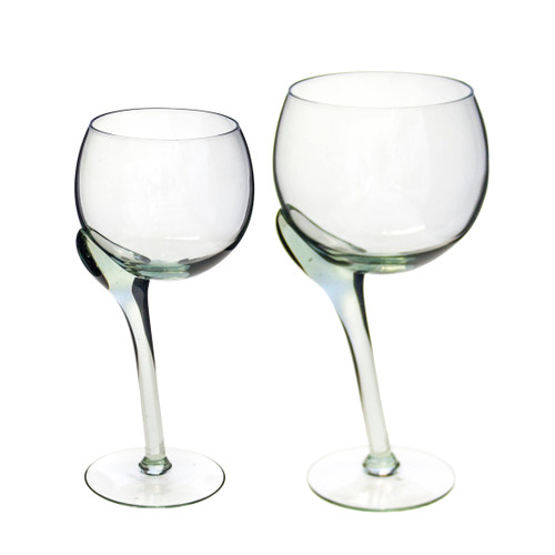 Handcrafted Crooked Stem Wine Glass