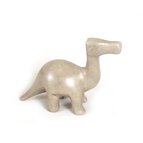 gray beige soapstone dinosaur 4 inches long