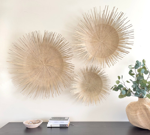 Natural Sunburst Plate Wall Hanging - 30"