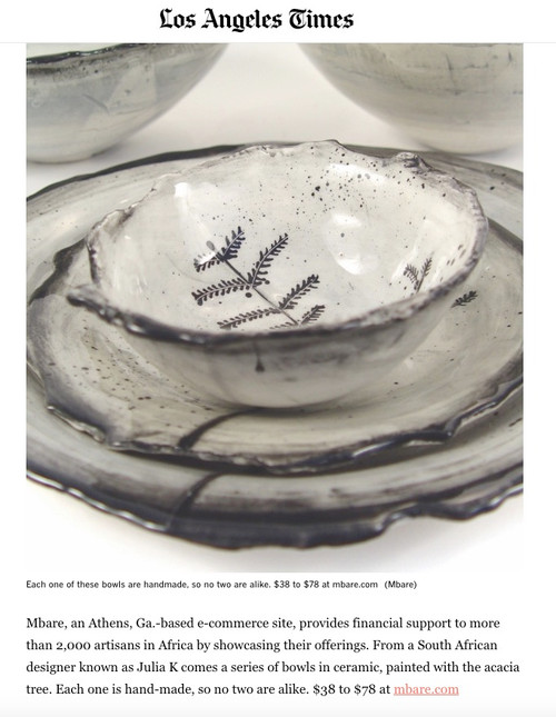 Acacia bowls in the LA Times! Acacia bowls in the LA Times!