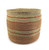 Iringa basket from Tanzania, natural with auburn stripe pattern - Image 2 Iringa basket from Tanzania, natural with auburn stripe pattern - Image 2