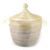 minimalist wide basket, natural and white minimalist wide basket, natural and white