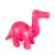 Bright pink soapstone dinosaur, 4 inches long