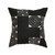 black cotton pillow with white mudcloth design black cotton pillow with white mudcloth design