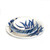 blue floating leaves dinner collection plates  blue floating leaves dinner collection plates