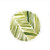 green palm leaves medium plate
