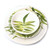 green palm leaves side plates