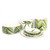 green leaves tableware collection with plates