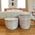 white bedroom storage basket set