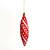 long finial red ornament made by hand in Africa long finial red ornament made by hand in Africa