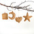 Mustard Yellow Whimsical Ornaments - Set of 4 Mustard Yellow Whimsical Ornaments - Set of 4