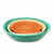 tabletop basket set of 3 turquoise, orange and off white tabletop basket set of 3 turquoise, orange and off white