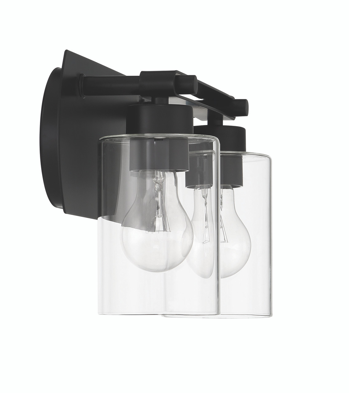 Hendrix 2 Light Vanity in Flat Black - Craftmade International
