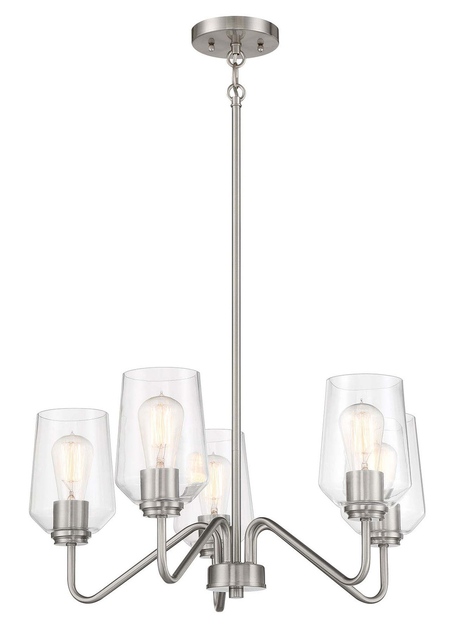 Shayna 5 Light Chandelier in Brushed Polished Nickel - Craftmade