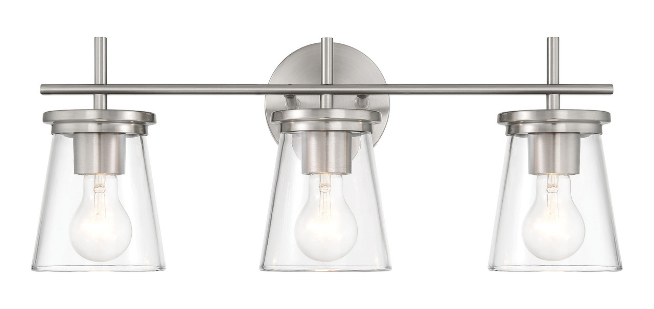 Connell 3 Light Vanity in Brushed Polished Nickel - Craftmade