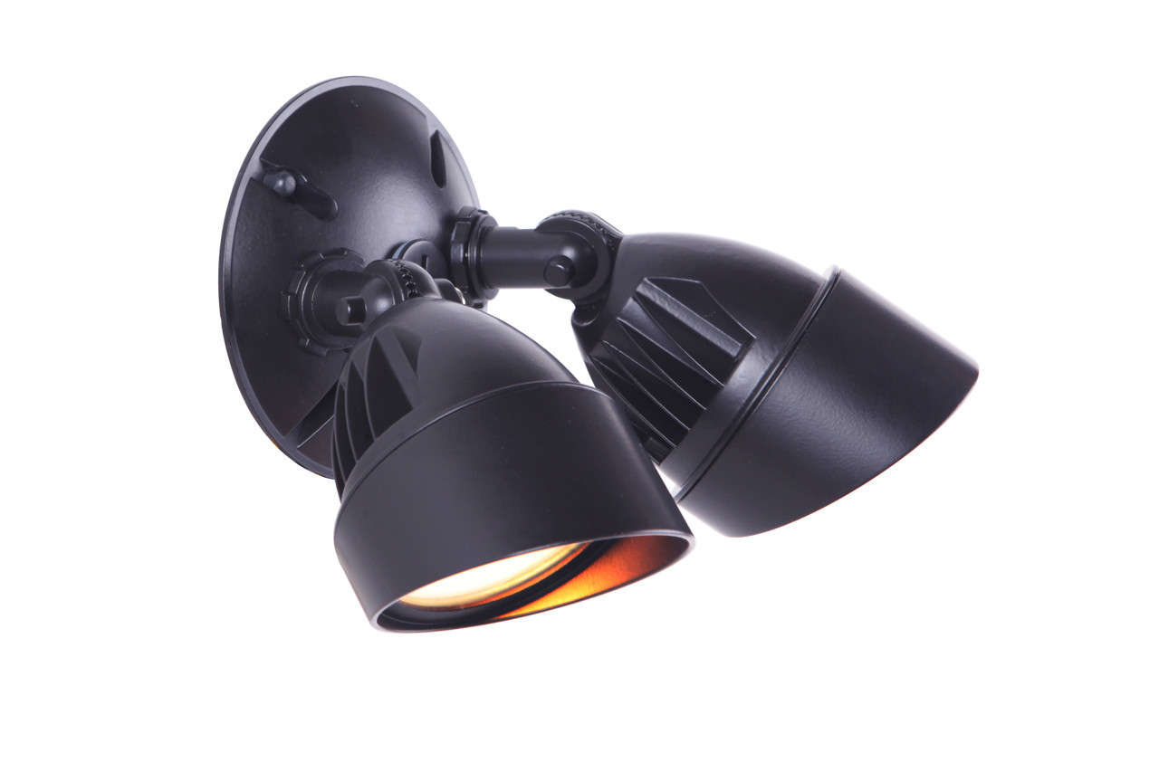 2 Light Outdoor LED Flood in Midnight - Craftmade International