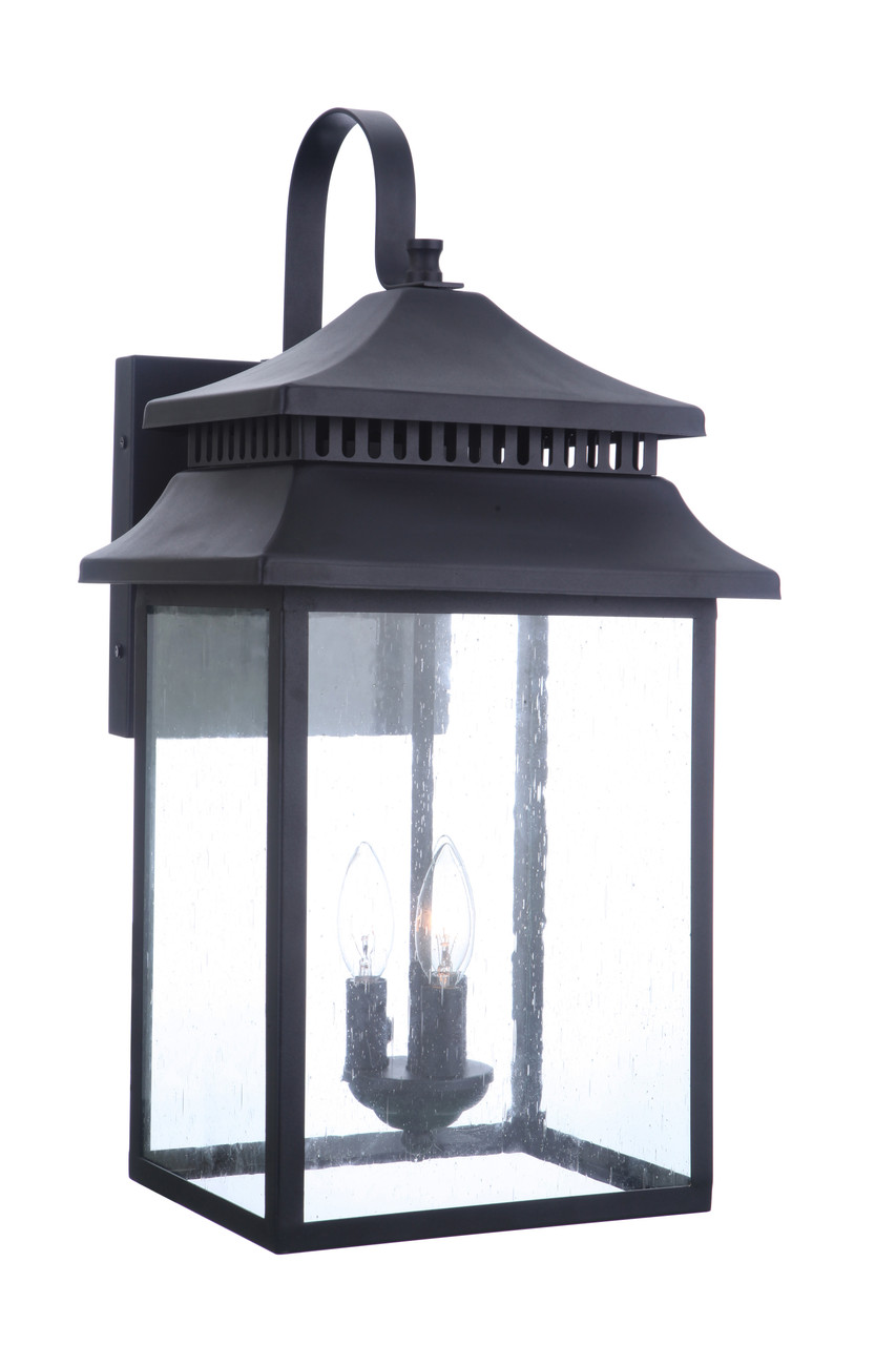 Crossbend 3 Light Extra Large Outdoor Wall Lantern in Textured