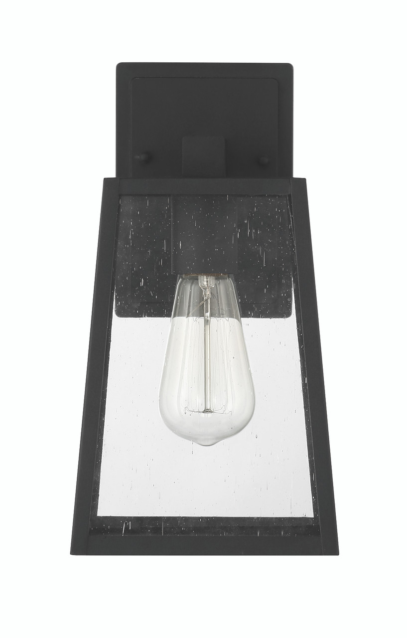 Dunn 1 Light Medium Outdoor Wall Lantern in Textured Black