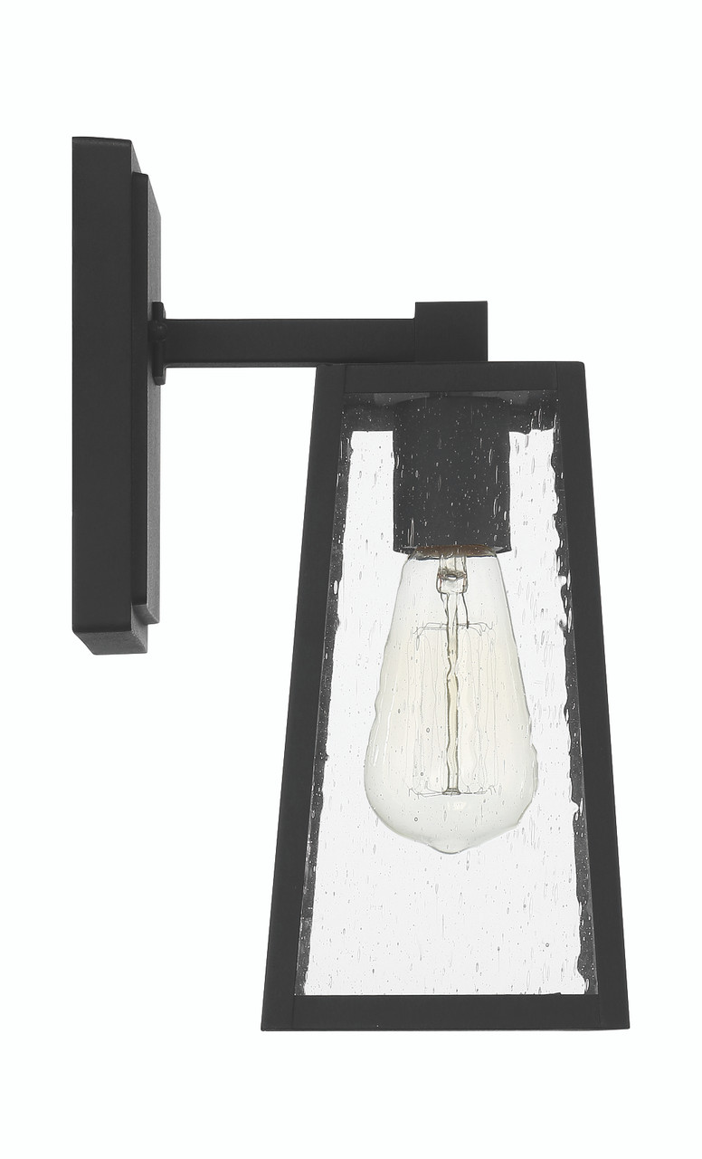 Dunn 1 Light Medium Outdoor Wall Lantern in Textured Black