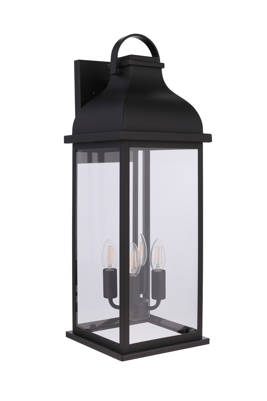 Bent Tree 4 Light Outdoor Wall Lantern in Midnight - Craftmade