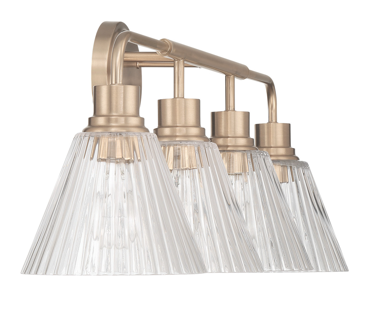 Pleated 4 Light Vanity in Premium Bronze - Craftmade International