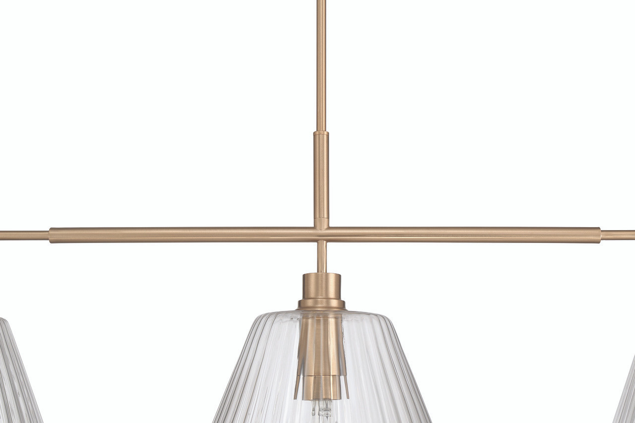 Pleated 3 Light Island in Premium Bronze - Craftmade International