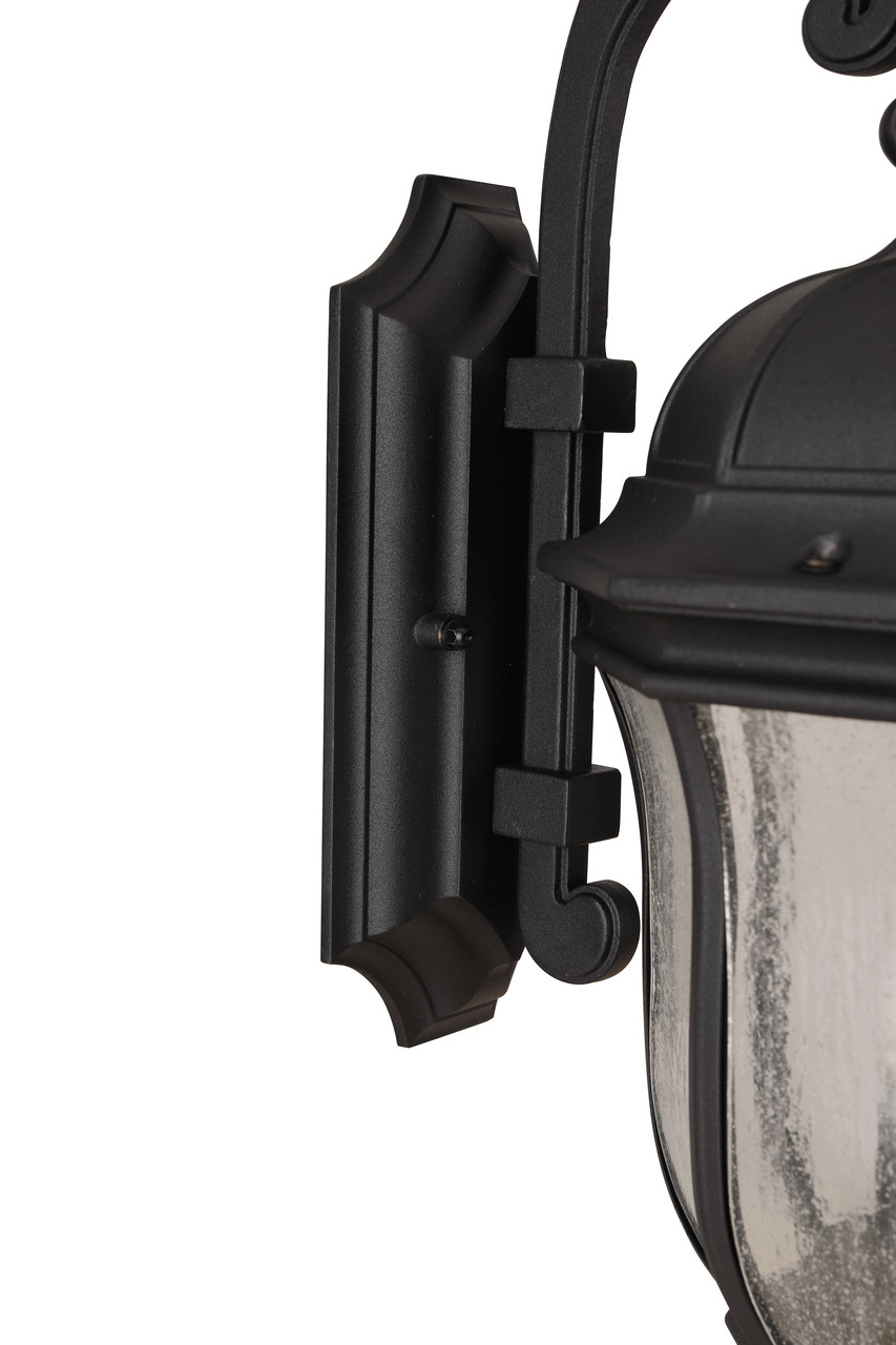 Harper 2 Light Medium Outdoor Wall Lantern in Textured Black