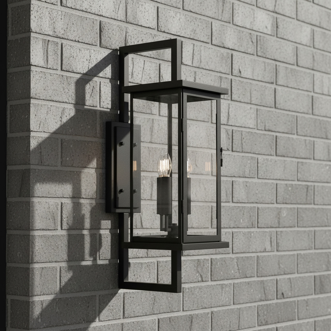 Jordan 3 Light Outdoor Wall Lantern in Textured Black - Craftmade
