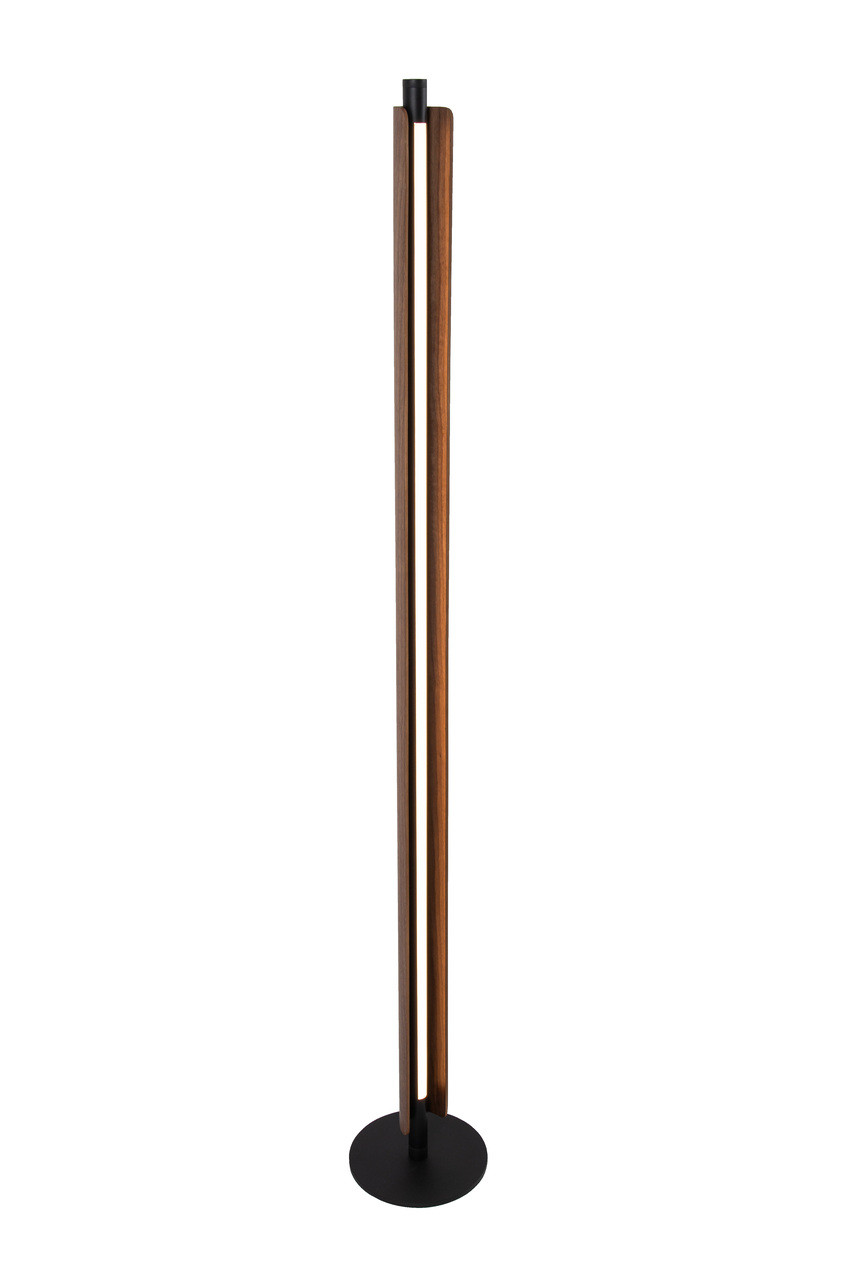 【匿名】ディアホーン スミス風　フロアランプ/ライト　ハンドメイド·クラフト Cameron 1 Light LED Floor Lamp in Flat Black/Walnut - Craftmade