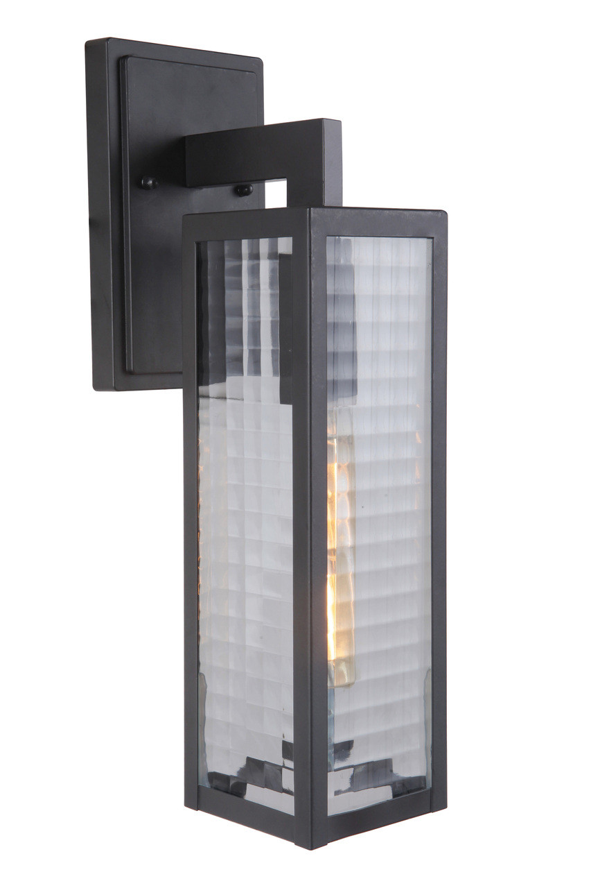 Deka 1 Light Medium Outdoor Wall Lantern in Midnight - Craftmade