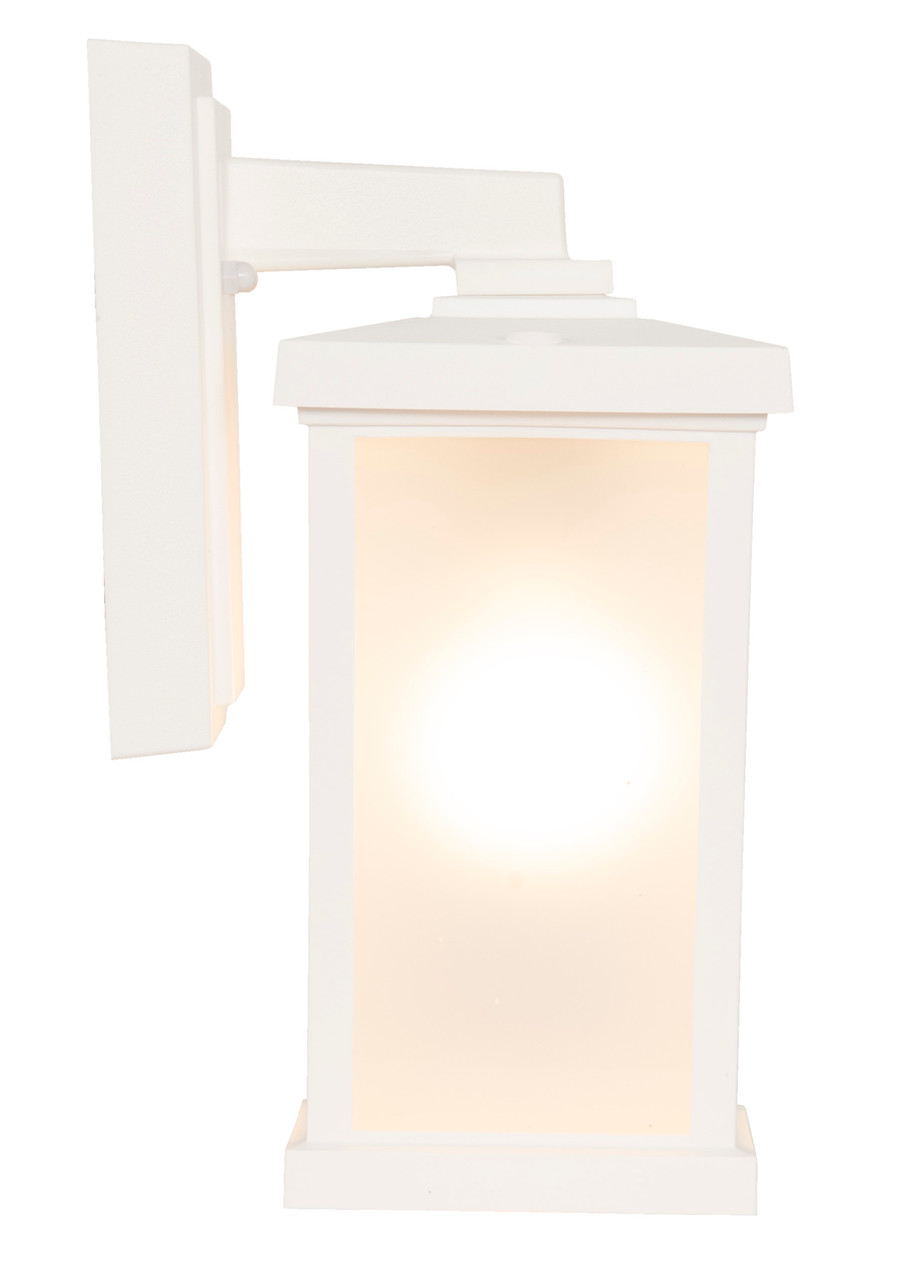 Resilience 1 Light Small Outdoor Wall Lantern in Textured White