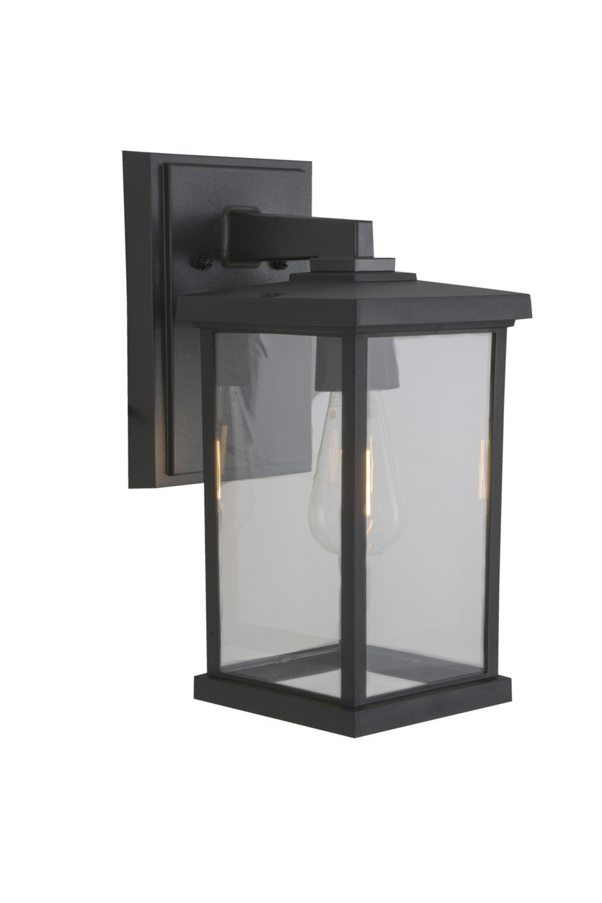 Resilience 1 Light Medium Outdoor Wall Lantern in Textured Black