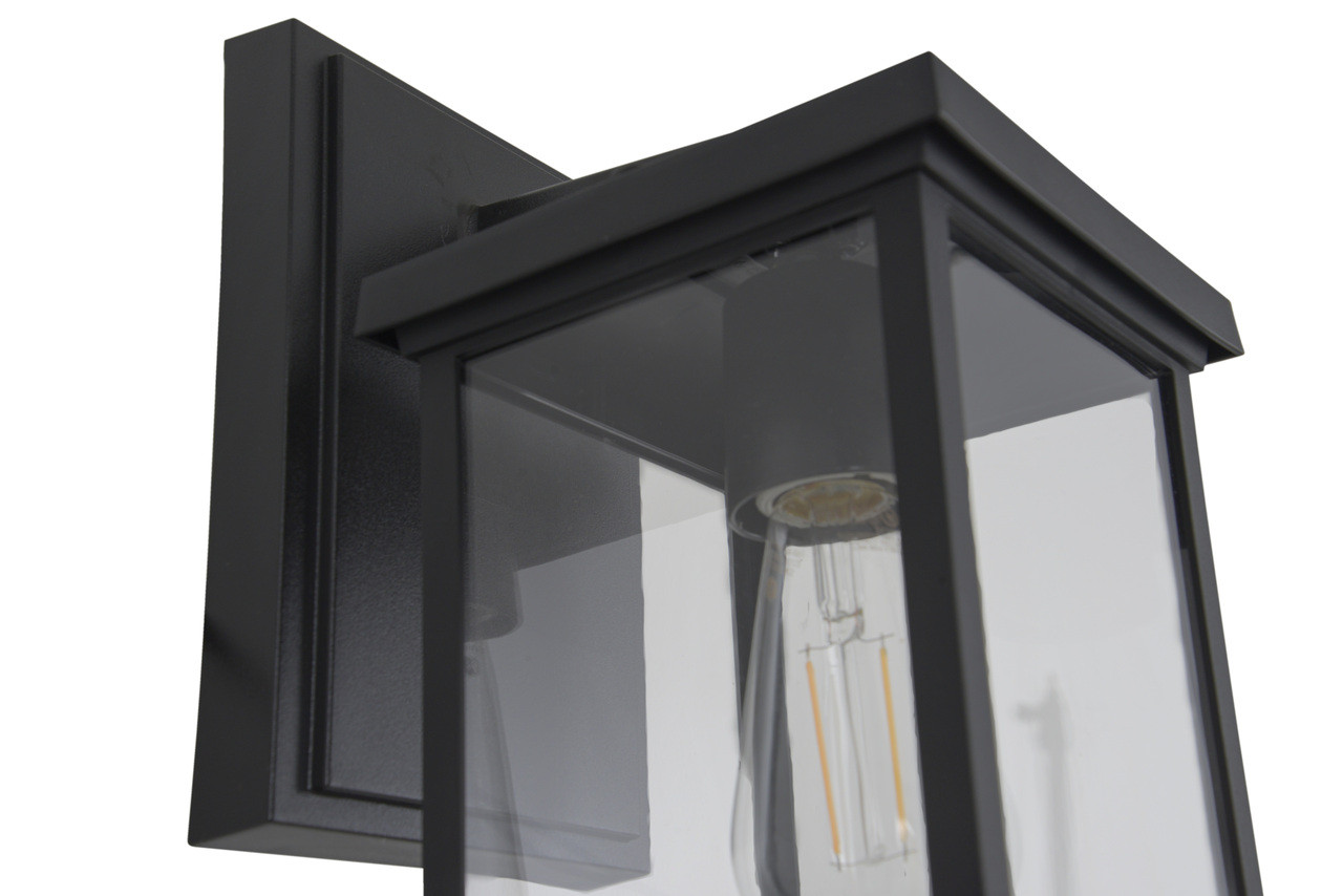 Resilience 1 Light Medium Outdoor Wall Lantern in Textured Black
