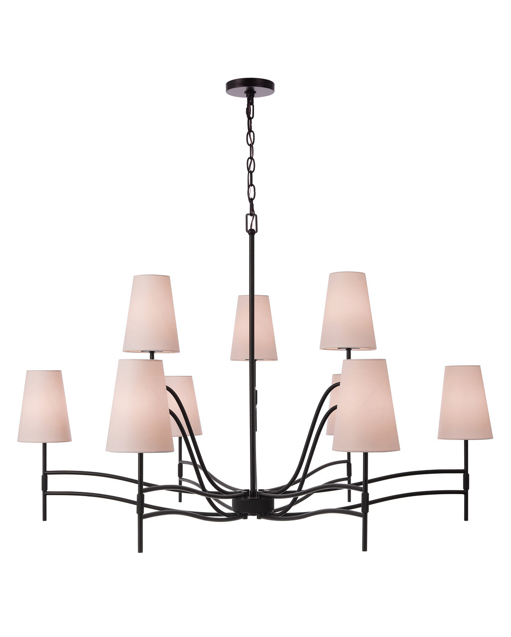 Astor 9 Light Chandelier in Flat Black - Craftmade International
