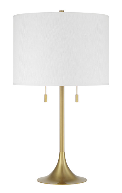 Neely 2 Light Table Lamp in Satin Brass