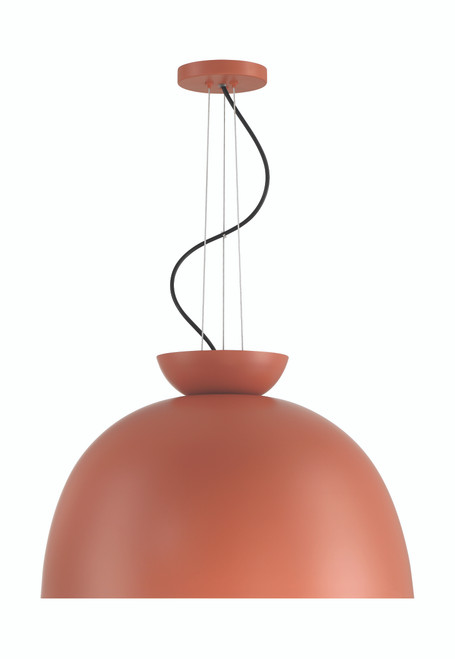 Ventura Dome 1 Light Pendant in Baked Clay