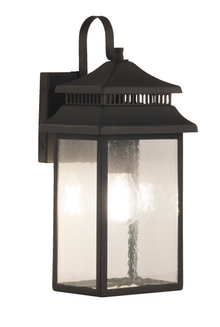 Crossbend 3 Light Extra Large Outdoor Wall Lantern in Dark Bronze