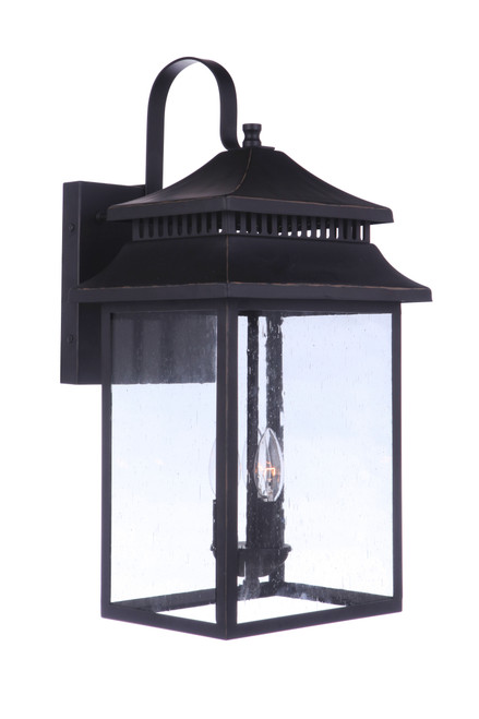 Crossbend 3 Light Extra Large Outdoor Wall Lantern in Textured