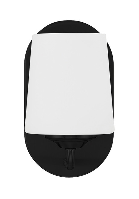 Covey 1 Light Wall Sconce in Flat Black