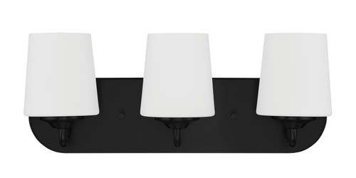 Covey 3 Light Vanity in Flat Black