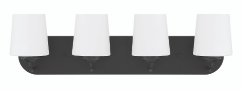 Covey 4 Light Vanity in Flat Black